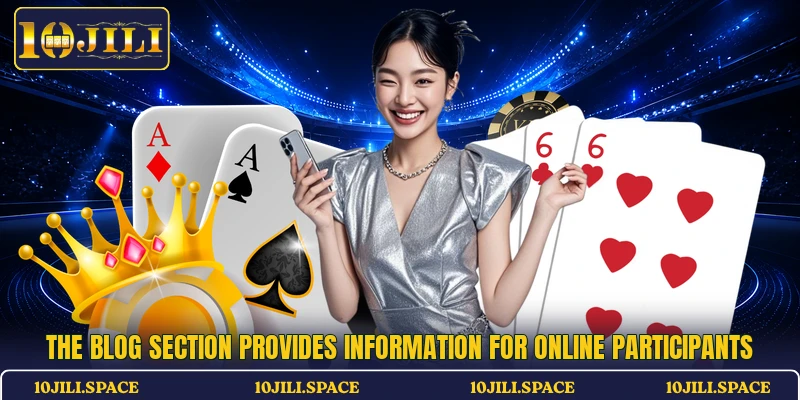 The blog section provides information for online participants